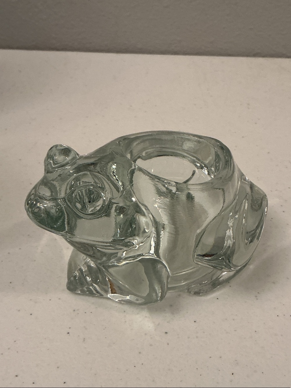 Indiana Glass Clear Frog Tea Light Holder